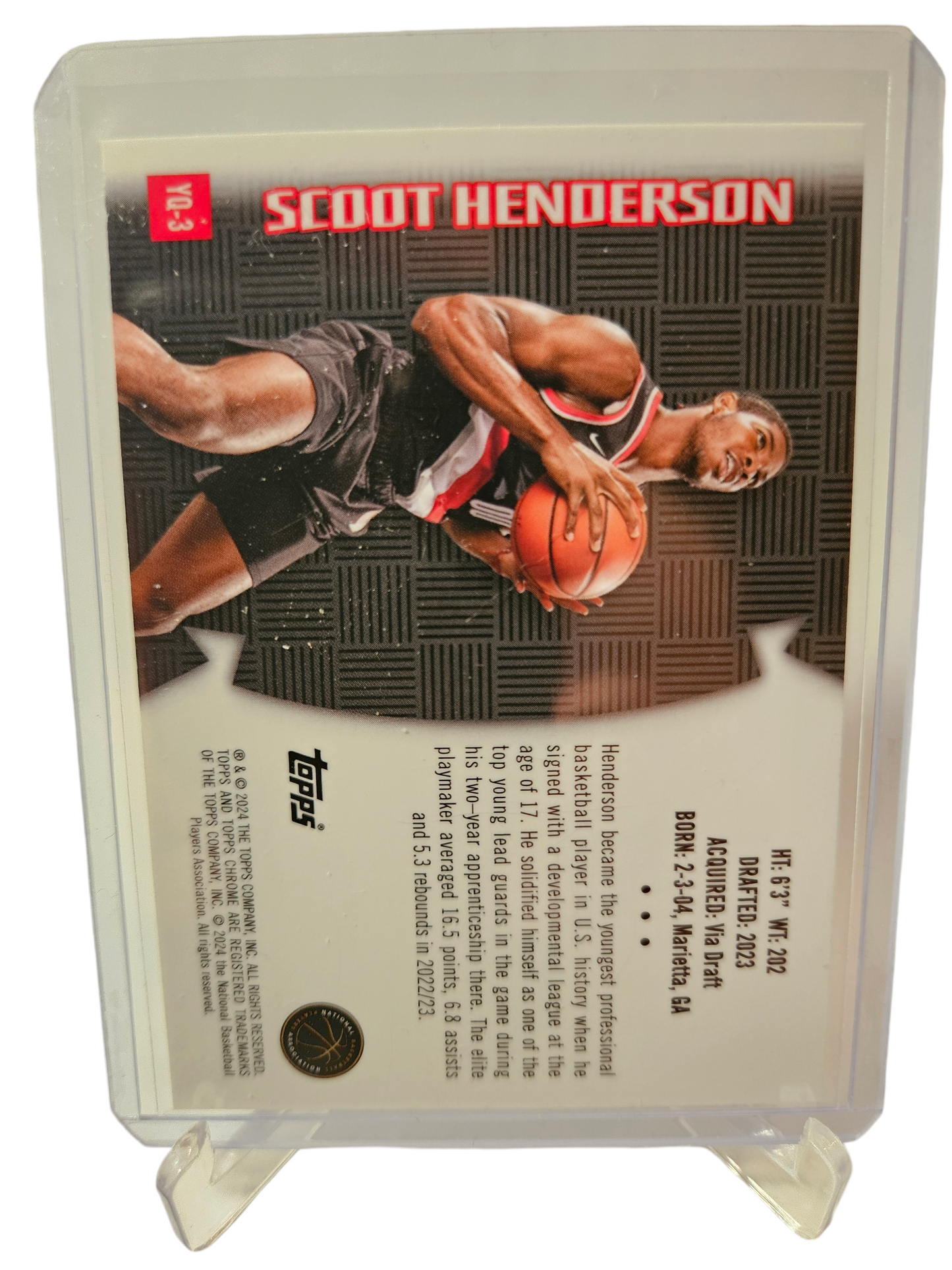 2023-24 Topps Chrome #YQ-3 Scoot Henderson Rookie Card Youth Quake