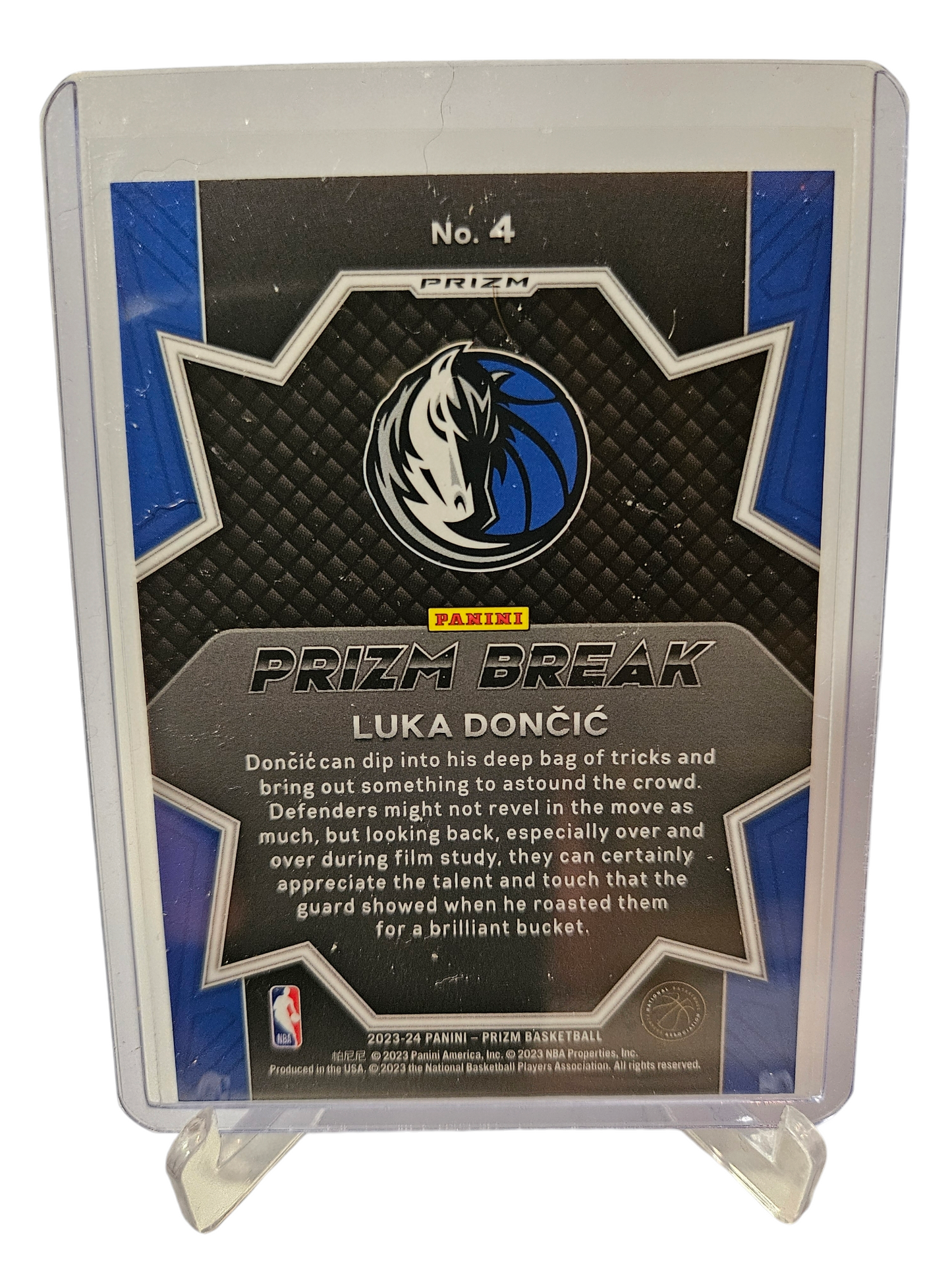 2023-24 Panini Prizm #4 Luka Doncic Prizm Break Fastbreak Prizm