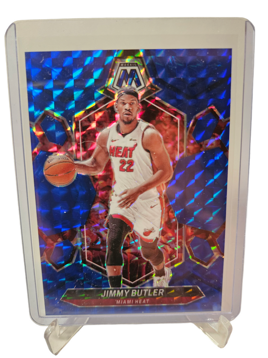 2023-24 Panini Mosaic #121 Jimmy Butler Blue Mosaic Prizm 114/199