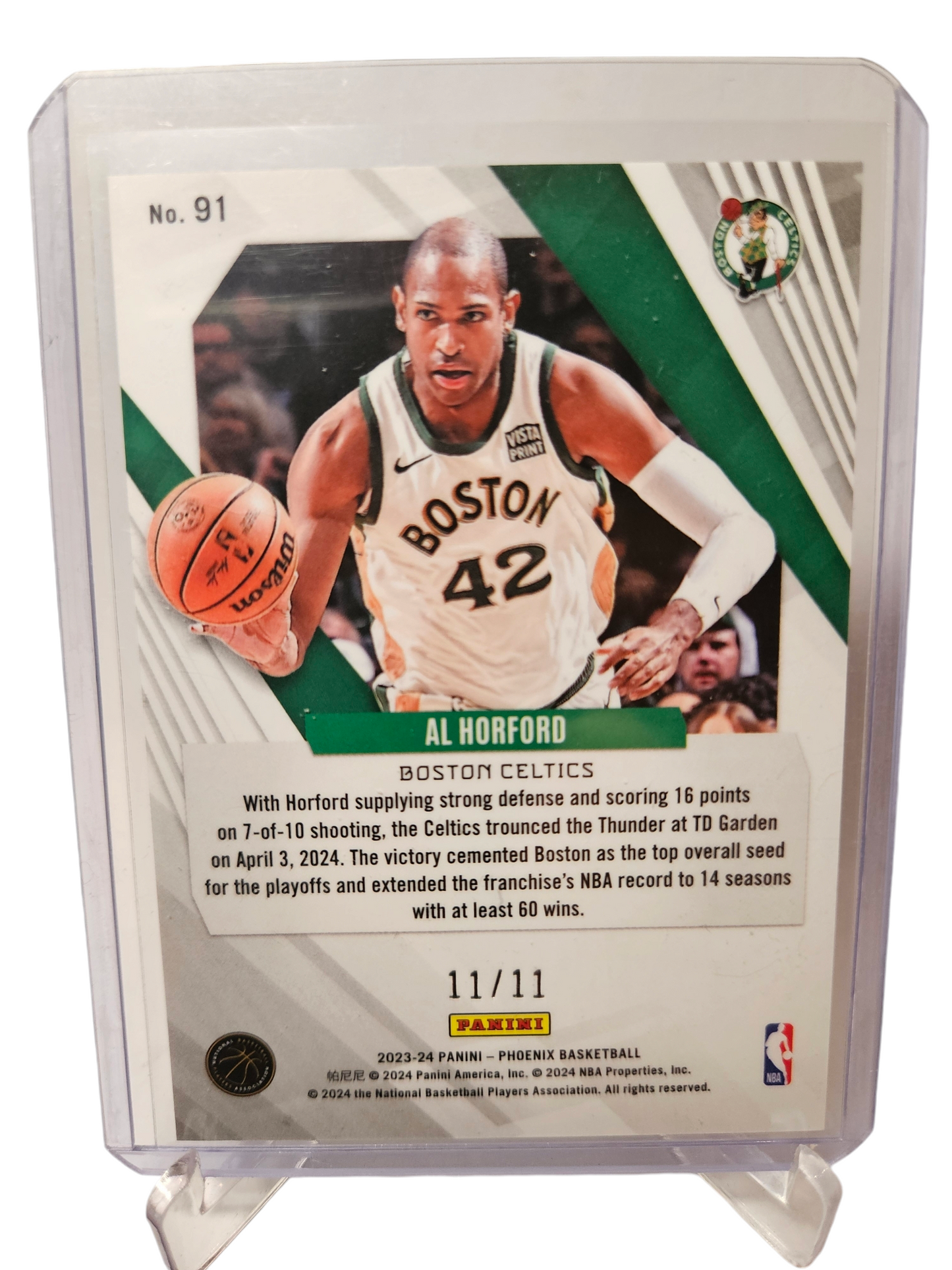 2023-24 Panini Phoenix #91 Al Horford FOTL Red Pandora 11/11