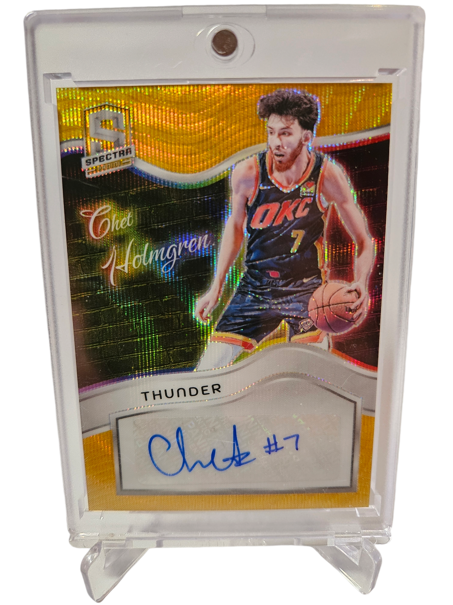 2023-24 Panini Spectra #CG-CHG Chet Holmgren Colorgraphs Autograph Gold 1/3