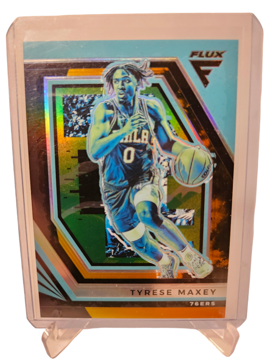 2022-23 Panini Flux #6 Tyrese Maxey Orange Prizm 12/49