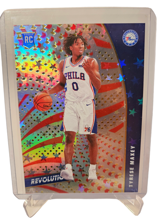 2020-21 Panini Revolution #148 Tyrese Maxey Rookie Card Astro