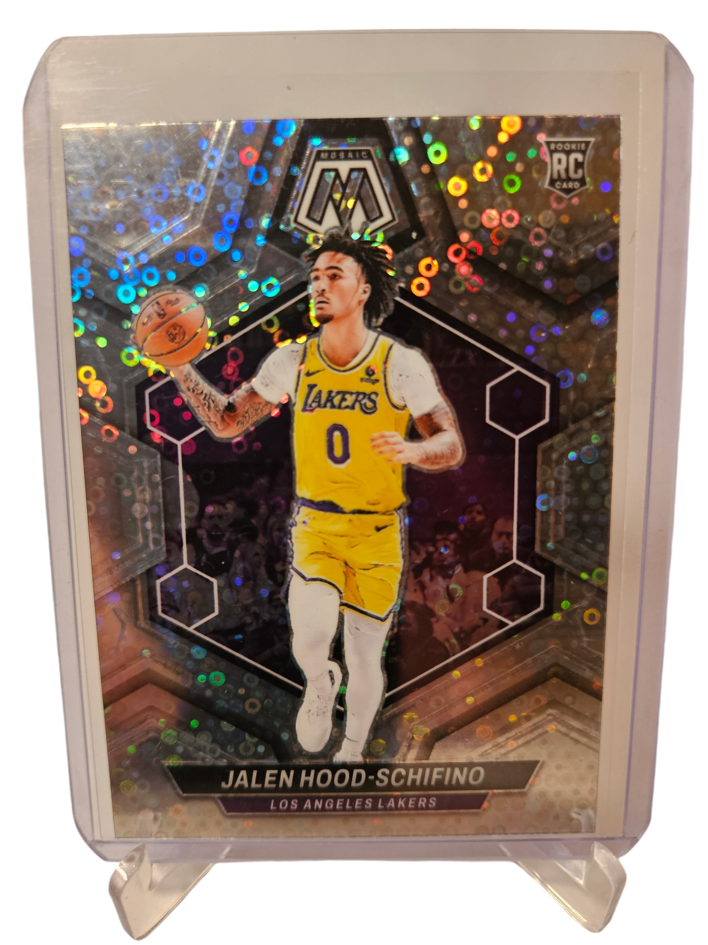 2023-24 Panini Mosaic #223 Jalen Hood-Schifino Rookie Card Silver Fastbreak Prizm