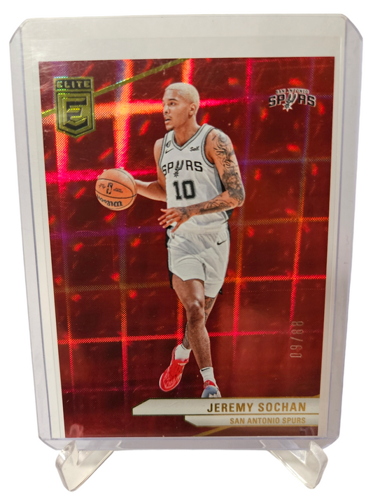 2023-24 Panini Donruss Elite International #37 Jeremy Sochan Red 09/88