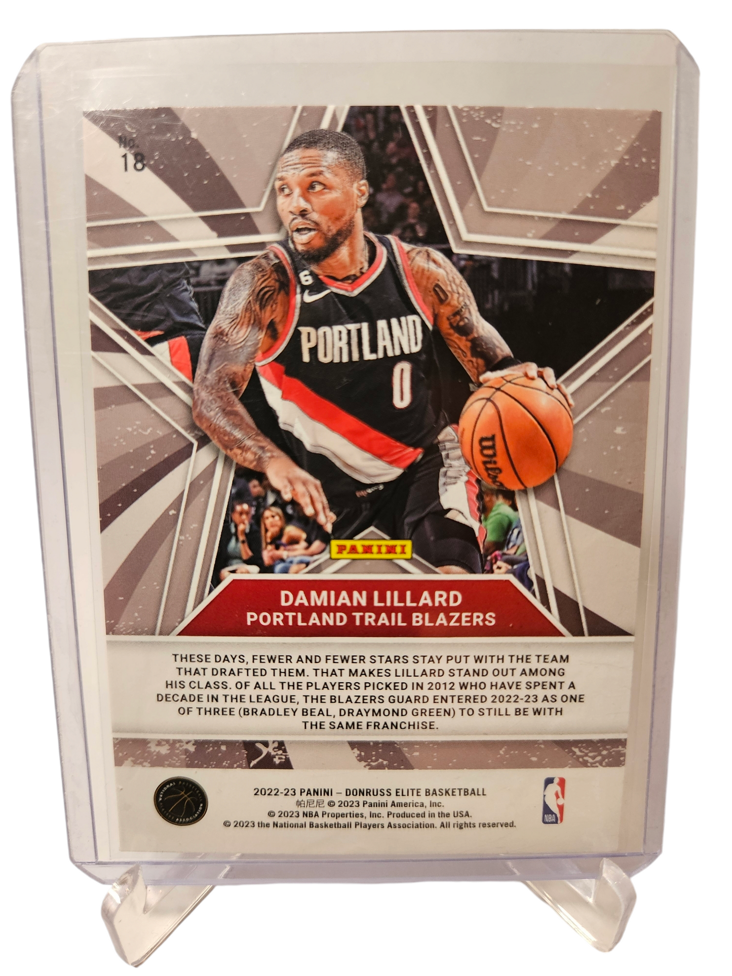 2022-23 Panini Donruss Elite #18 Damian Lillard Star Status