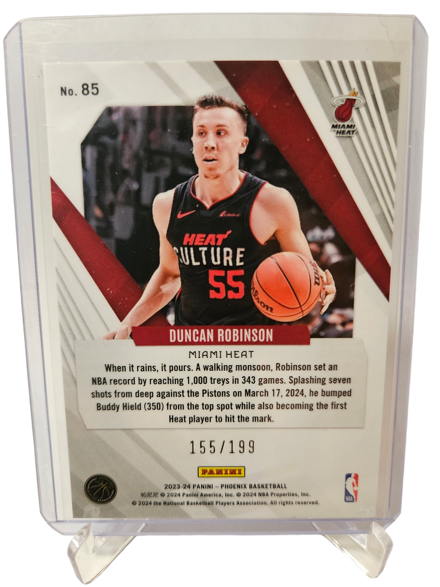 2023-24 Panini Phoenix #85 Duncan Robinson Red 155/199