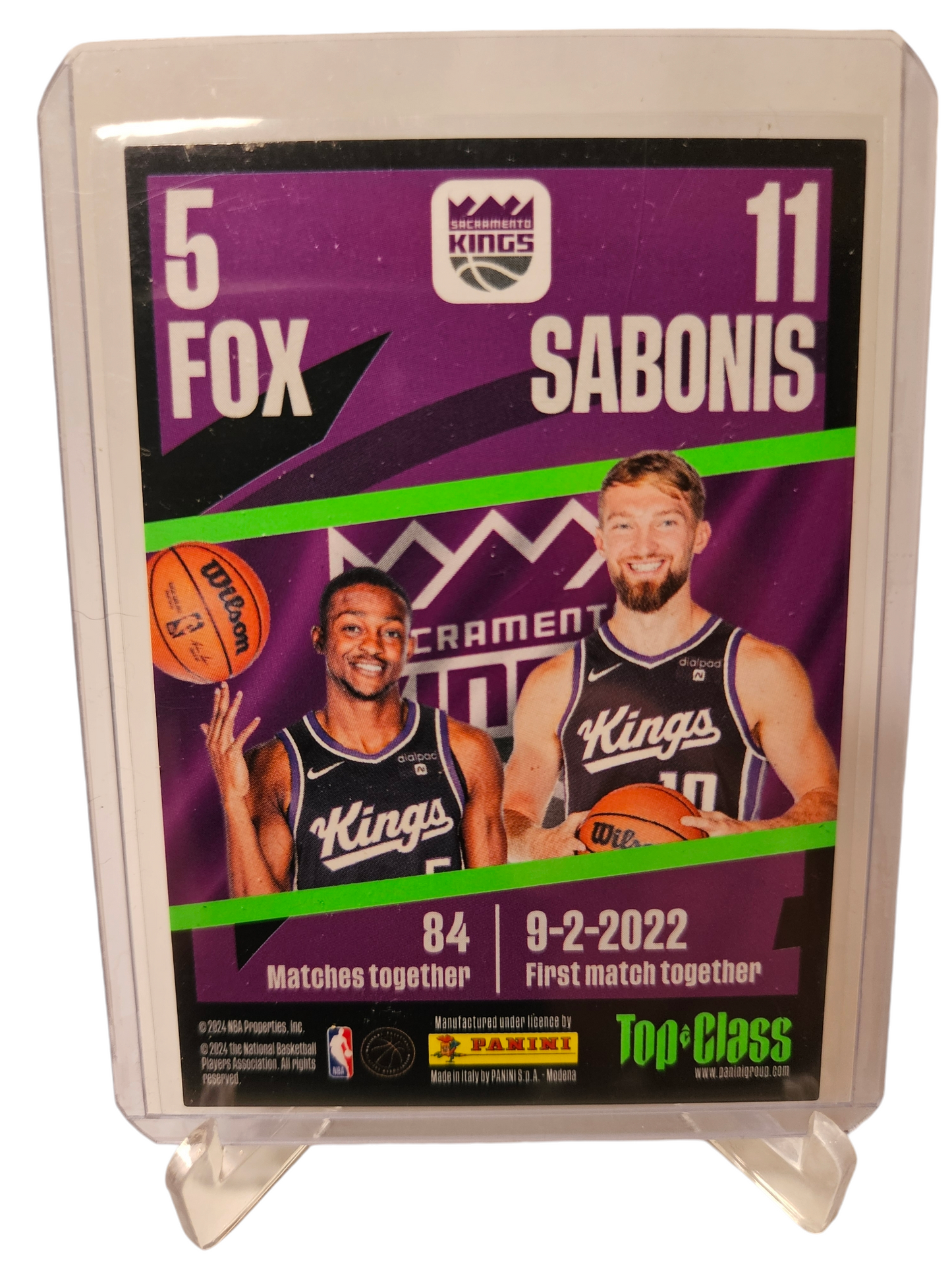 2023-24 Panini Top Class #234 De'Aaron Fox/Domantas Sabonis Synergy