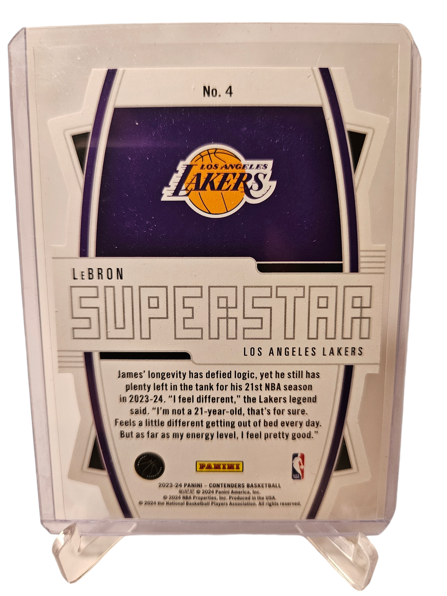 2022-23 Panini Contenders #4 Lebron James Superstars Die Cut