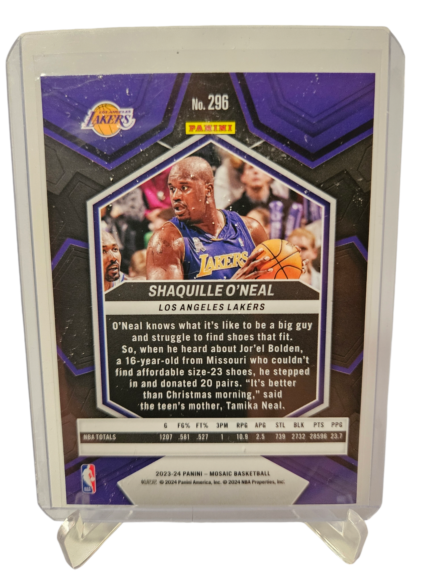 2023-24 Panini Mosaic #296 Shaquille O'Neal NBA Greats