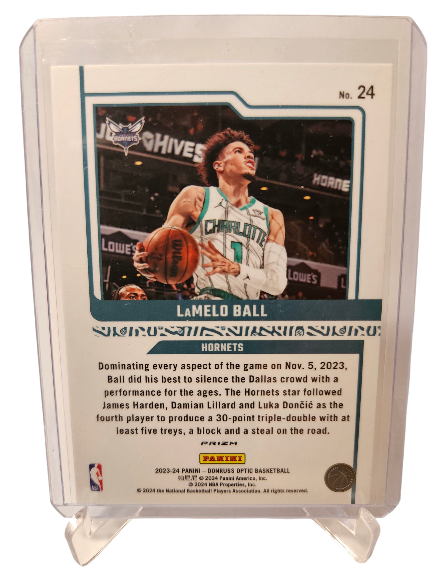 2023-24 Panini Donruss Optic #24 Lamelo Ball Elite Dominators Silver Holo