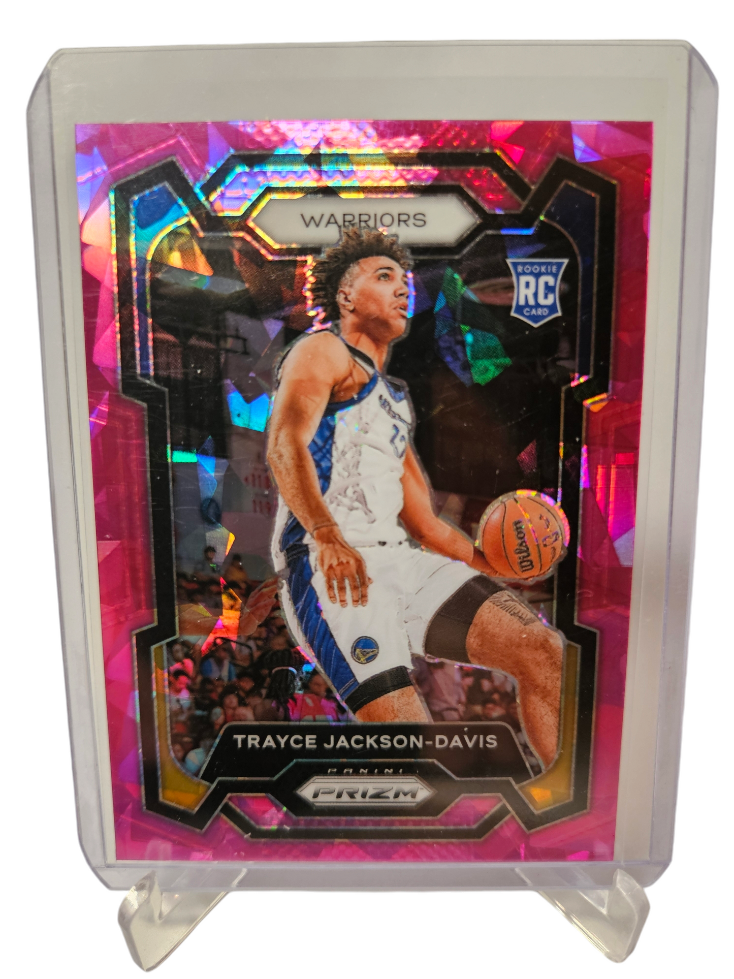 2023-24 Panini Prizm #148 Trayce Jackson-Davis Rookie Card Pink Cracked Ice Prizm