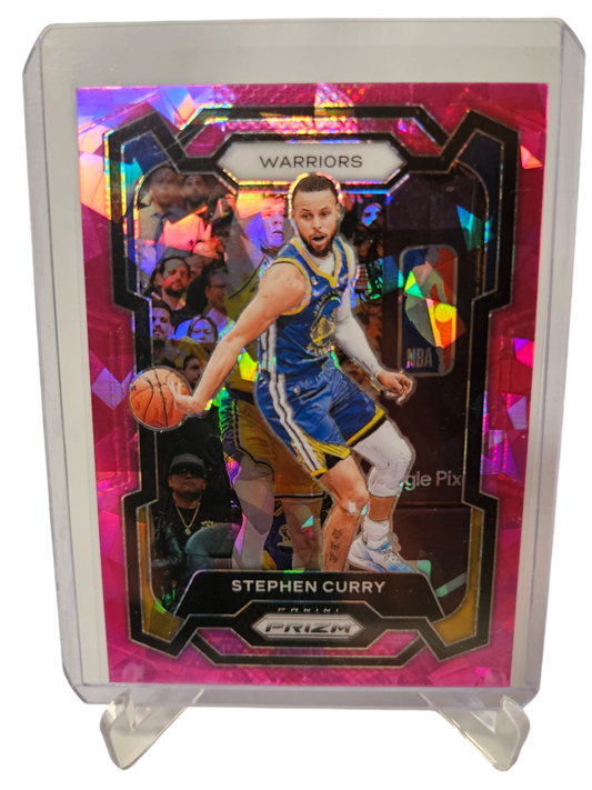 2023-24 Panini Prizm #119 Stephen Curry Pink Cracked Ice Prizm