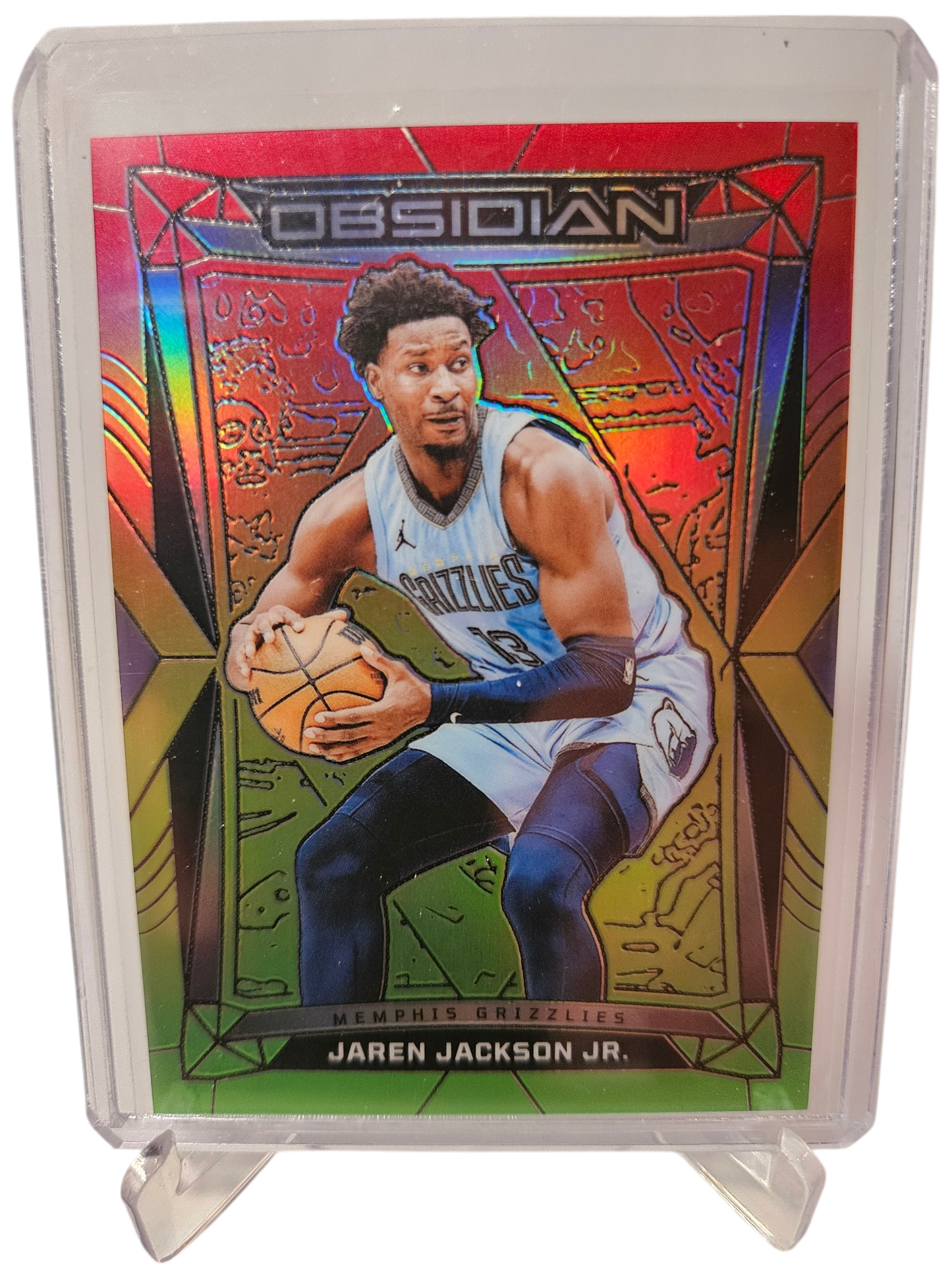 2023-24 Panini Obsidian #22 Jaren Jackson JR Electric Etch Reggae 28/75