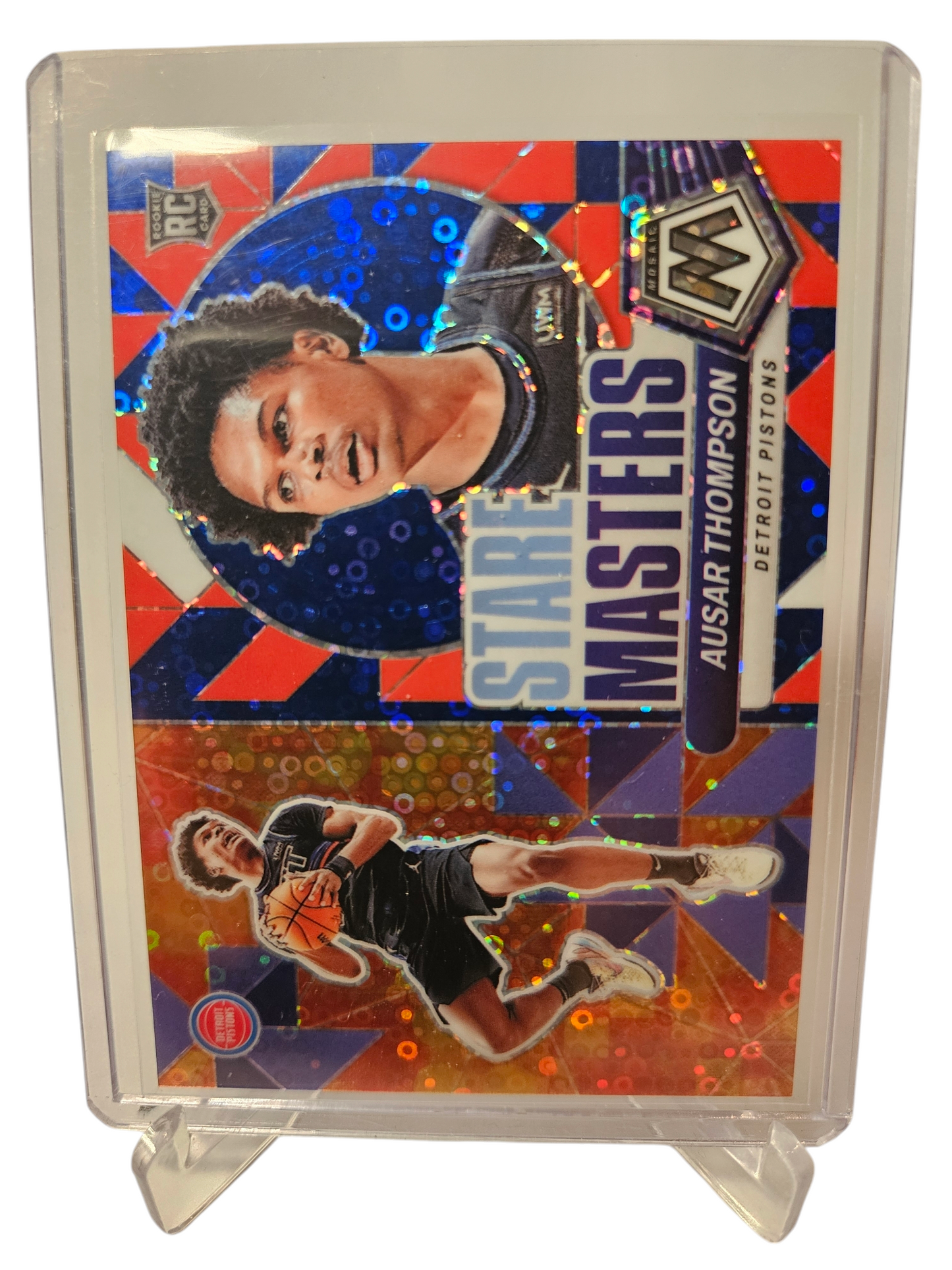 2023-24 Panini Mosaic #89 Ausar Thompson Rookie Card Stare Masters Fast Break Prizm 13/85