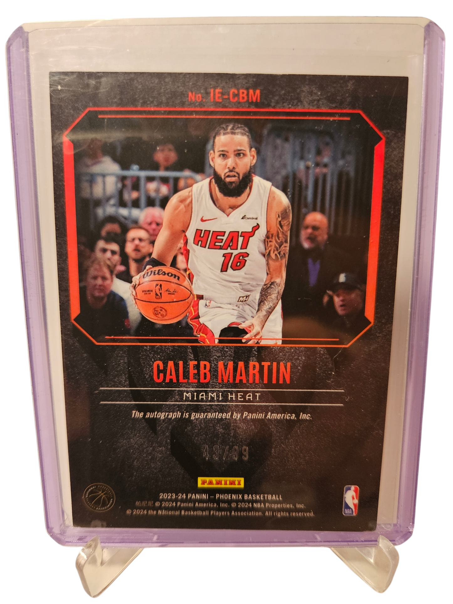 2023-24 Panini Phoenix #IE-CBM Caleb Martin Inferno Etchings Autograph 43/99