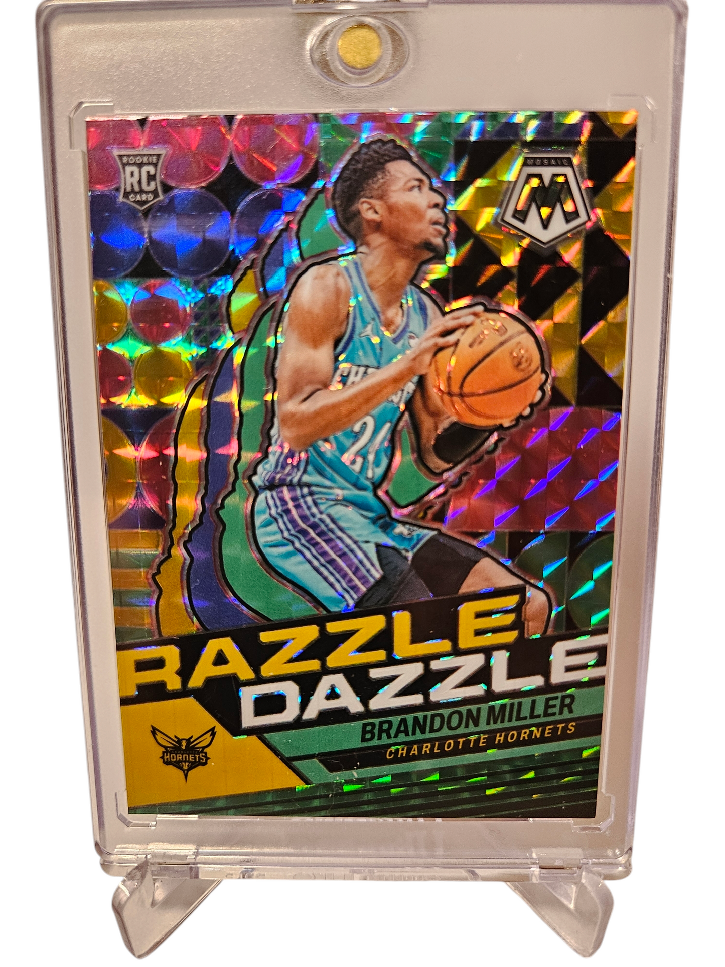 2023-24 Panini Mosaic #11 Brandon Miller Rookie Card Razzle Dazzle Prizm SSP