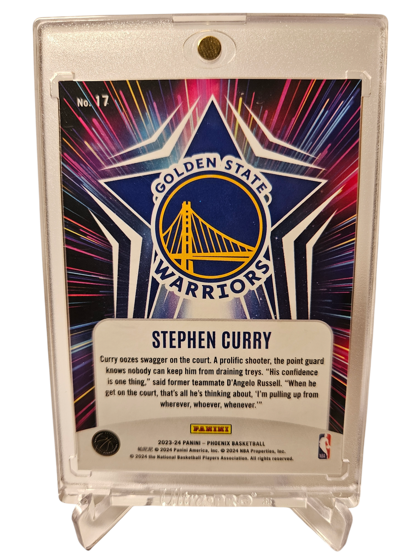 2023-24 Panini Phoenix #17 Stephen Curry Shooting Stars Case Hit SSP