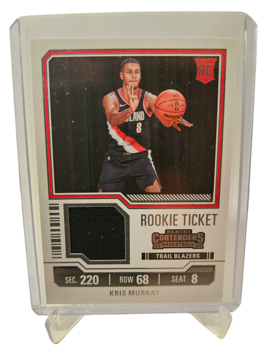 2023-24 Panini Contenders #RTS-MUR Kris Murray Rookie Ticket Patch