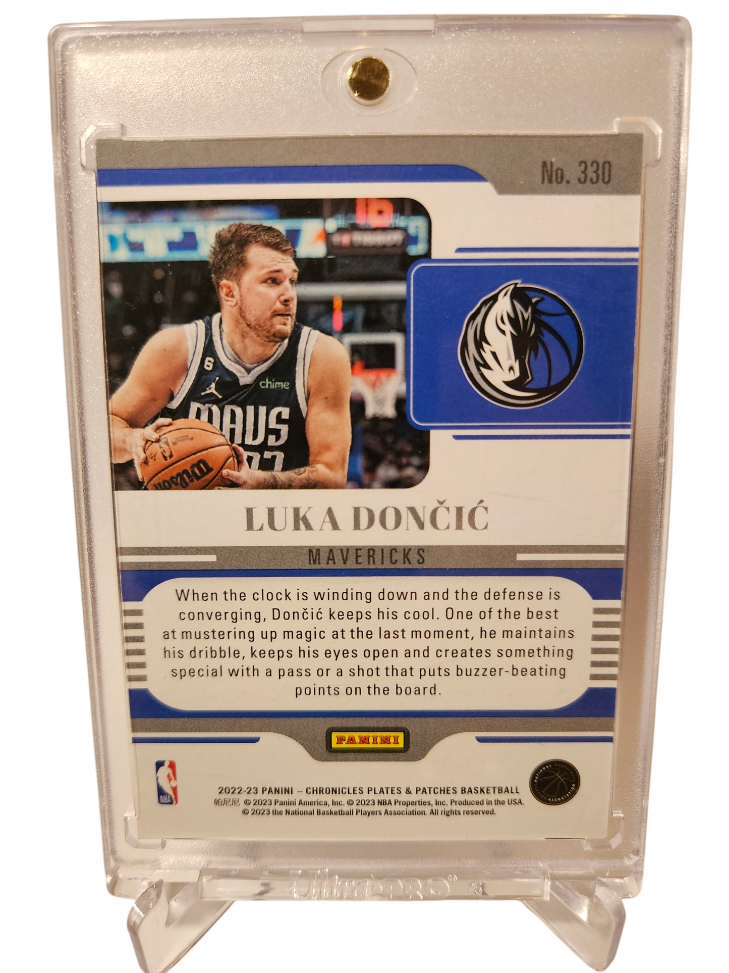 2022-23 Panini Chronicles #330 Luka Doncic Plates and Patches Purple 35/49