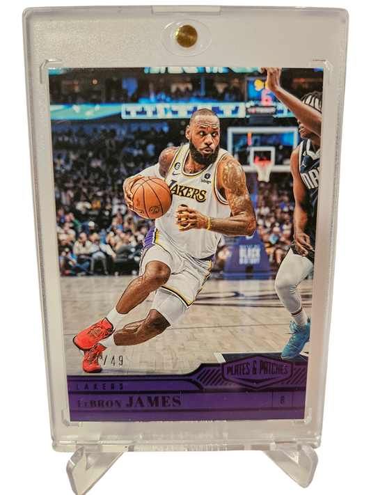 2022-23 Panini Chronicles #332 Lebron James Plates and Patches Purple 31/49