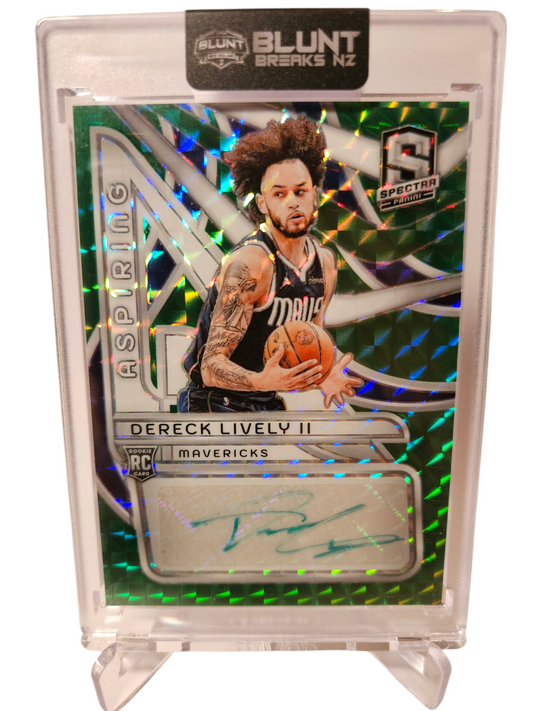 2023-24 Panini Spectra #AA-DLV Dereck Lively II Rookie Card Aspiring Autograph Green 07/50