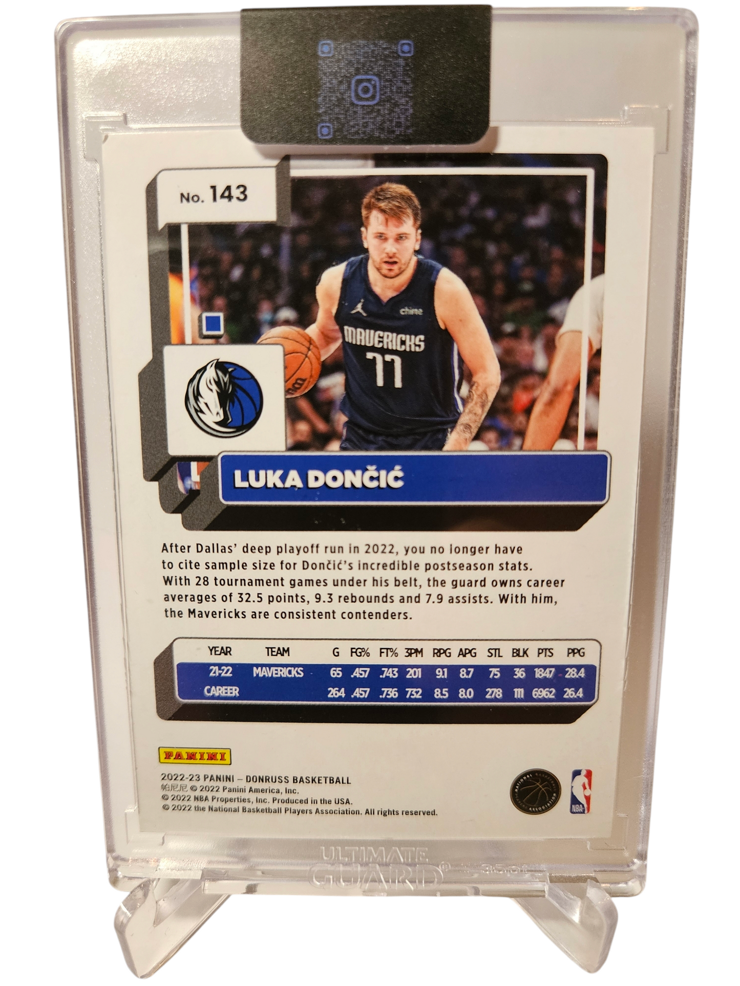 2022-23 Panini Donruss Choice #143 Luka Doncic Dragon Case Hit SSP