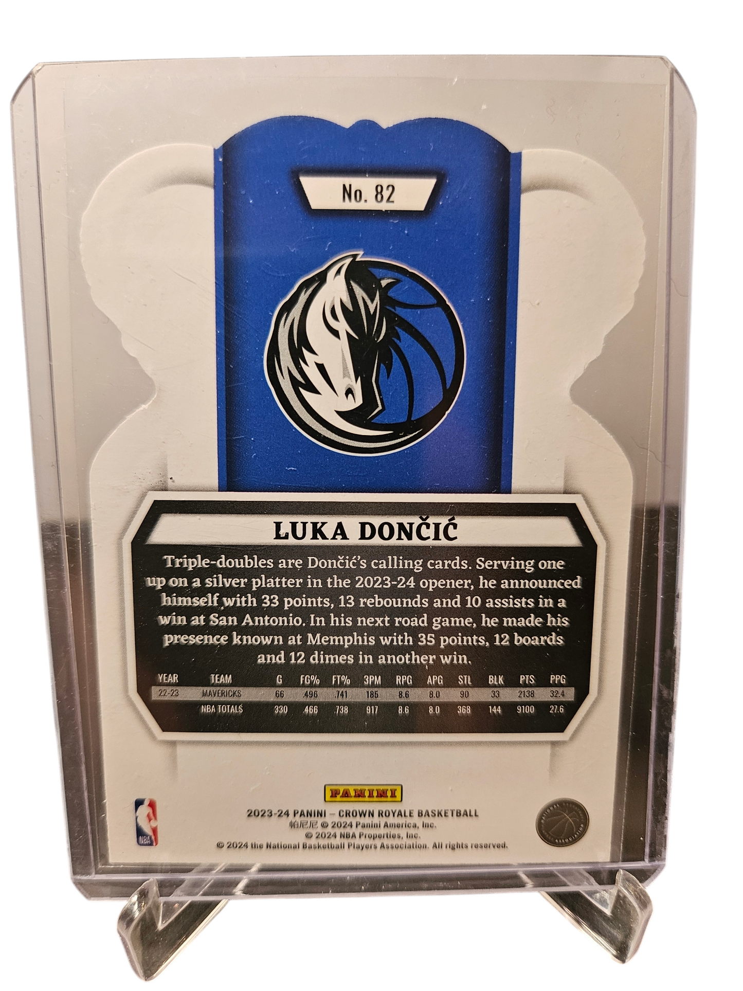 2023-24 Panini Crown Royale #82 Luka Doncic