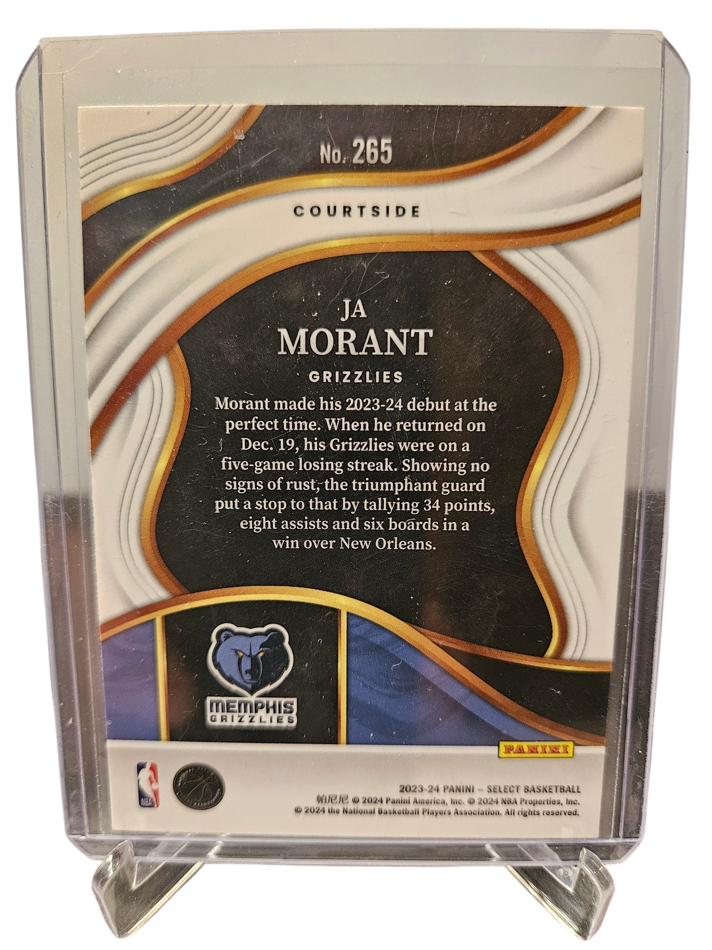 2023-24 Panini Select #265 JA Morant Courtside