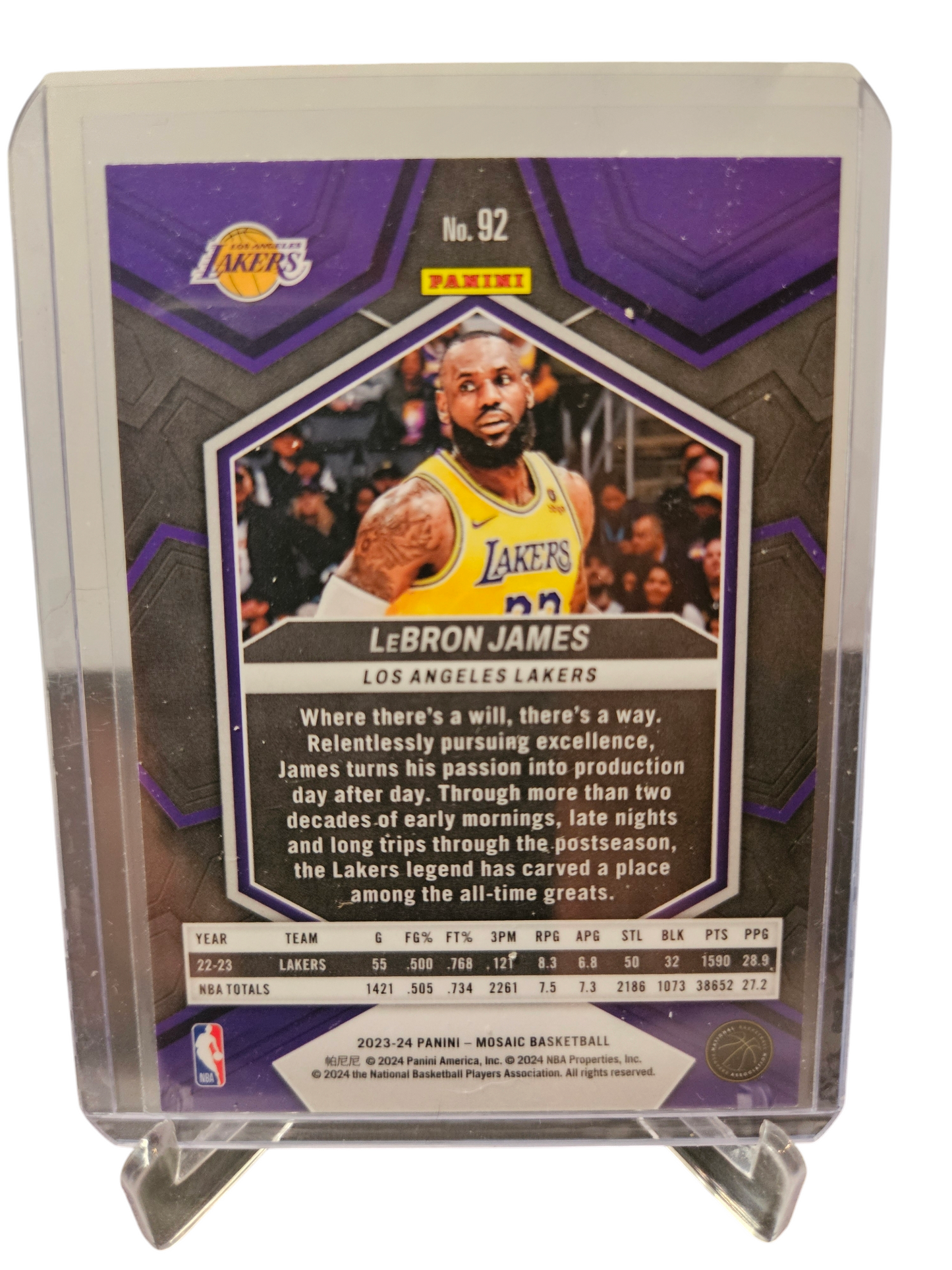 2023-24 Panini Mosaic #92 Lebron James