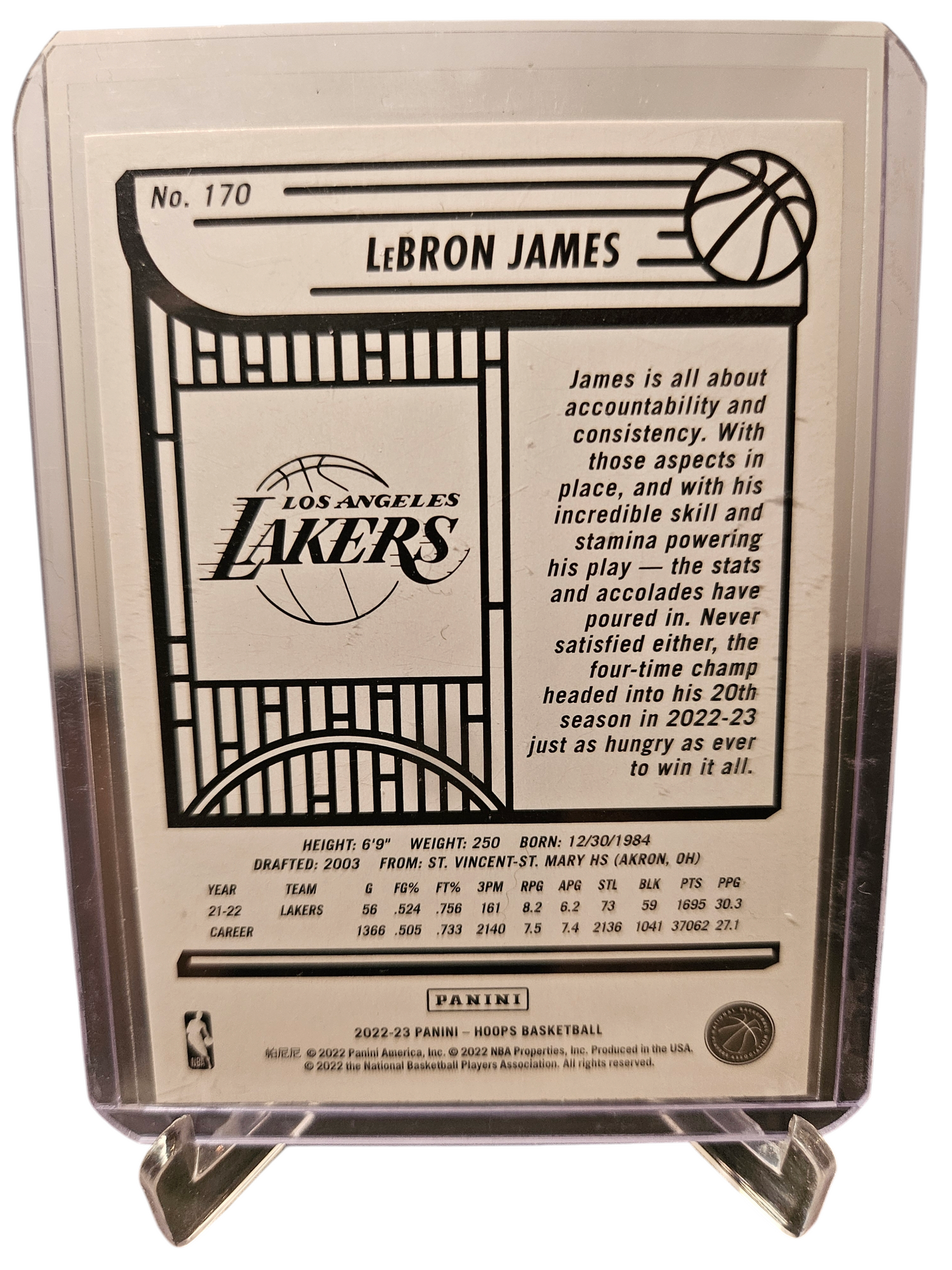 2022-23 Panini Hoops #170 Lebron James