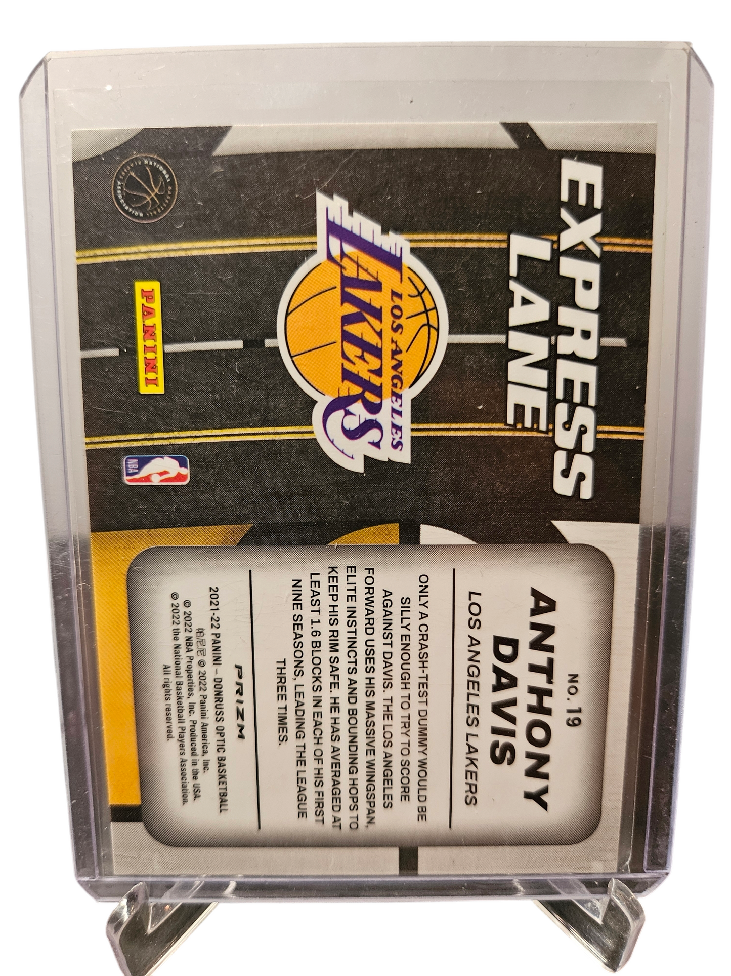 2021-22 Panini Donruss Optic #19 Anthony Davis Express Lane Silver Prizm