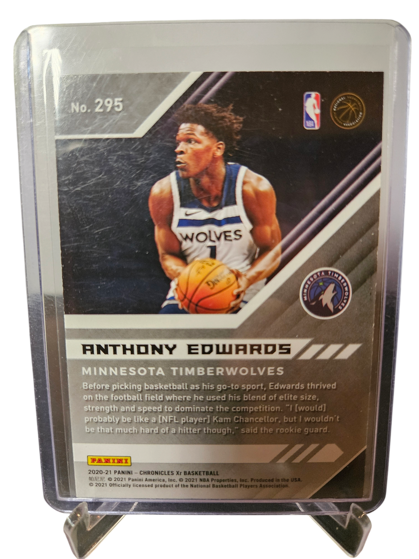 2020-21 Panini Chronicles XR #295 Anthony Edwards Rookie Card Pink