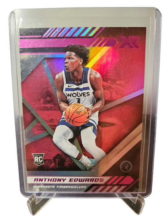 2020-21 Panini Chronicles XR #295 Anthony Edwards Rookie Card Pink