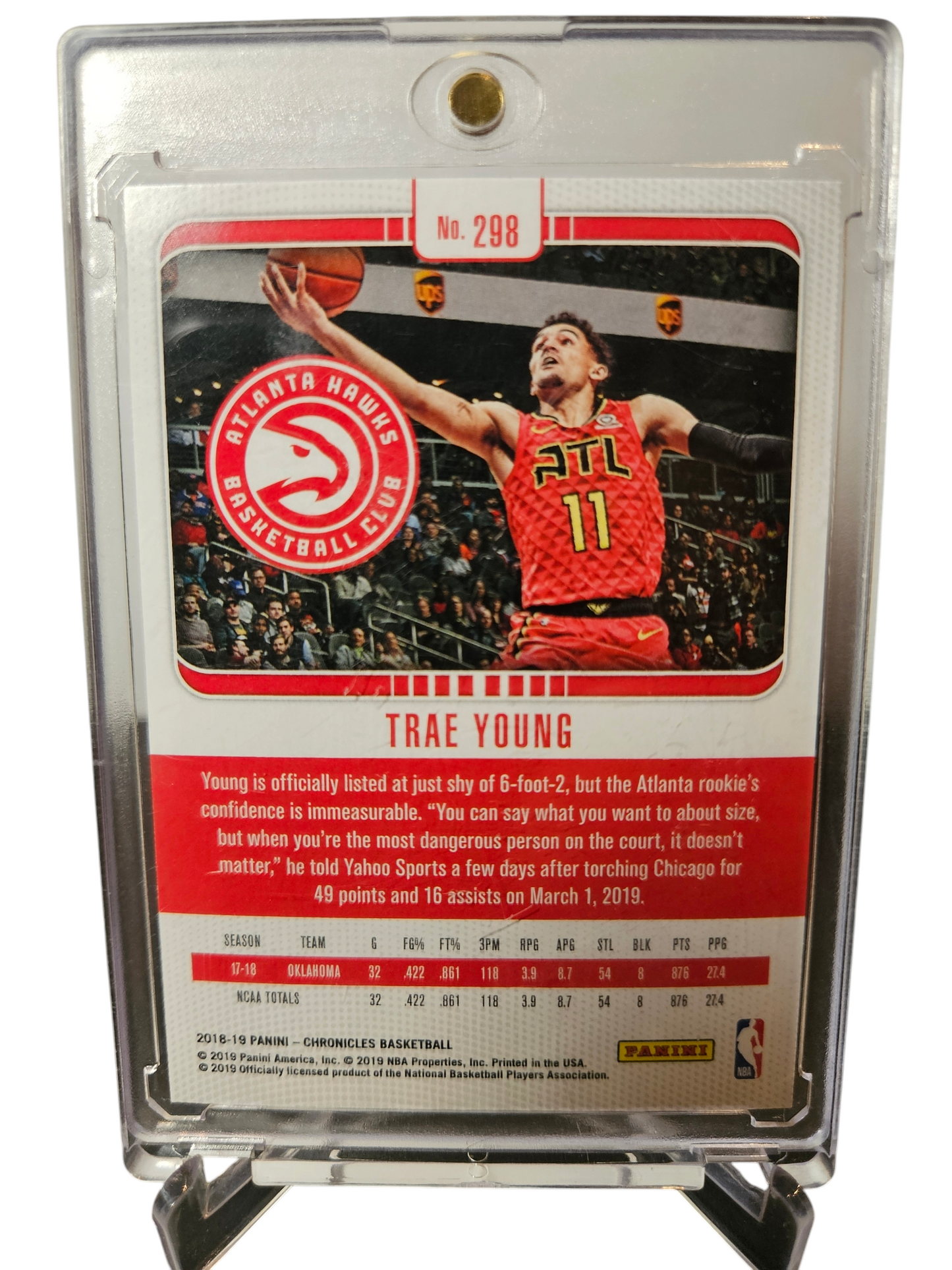 2018-19 Panini Chronicles #298 Trae Young Rookie Card Studio