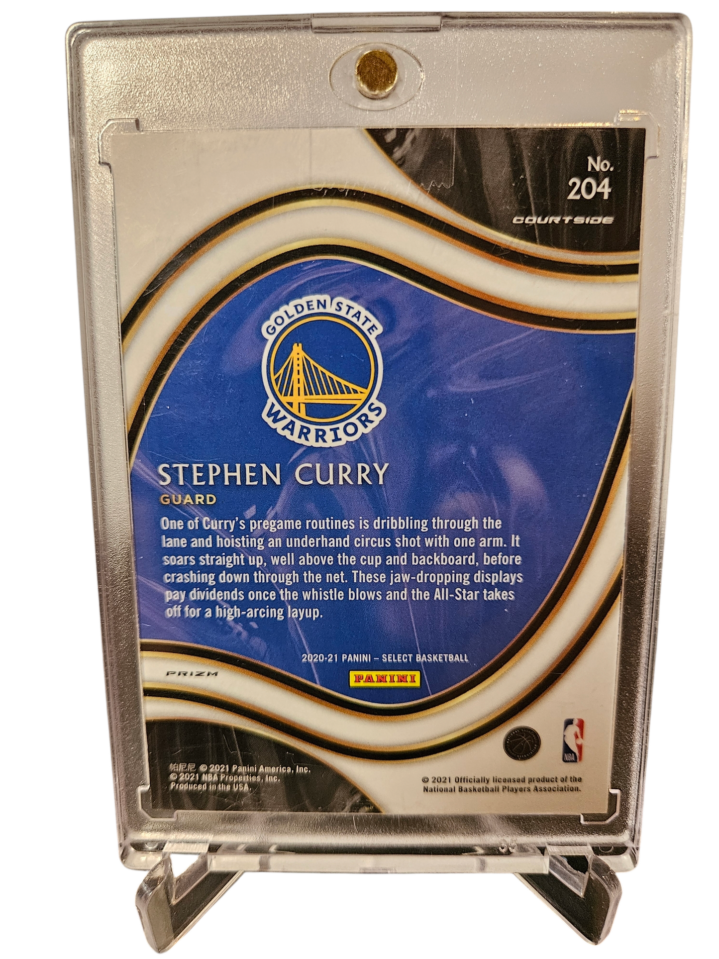 2020-21 Panini Select #204 Stephen Curry Courtside Silver Prizm