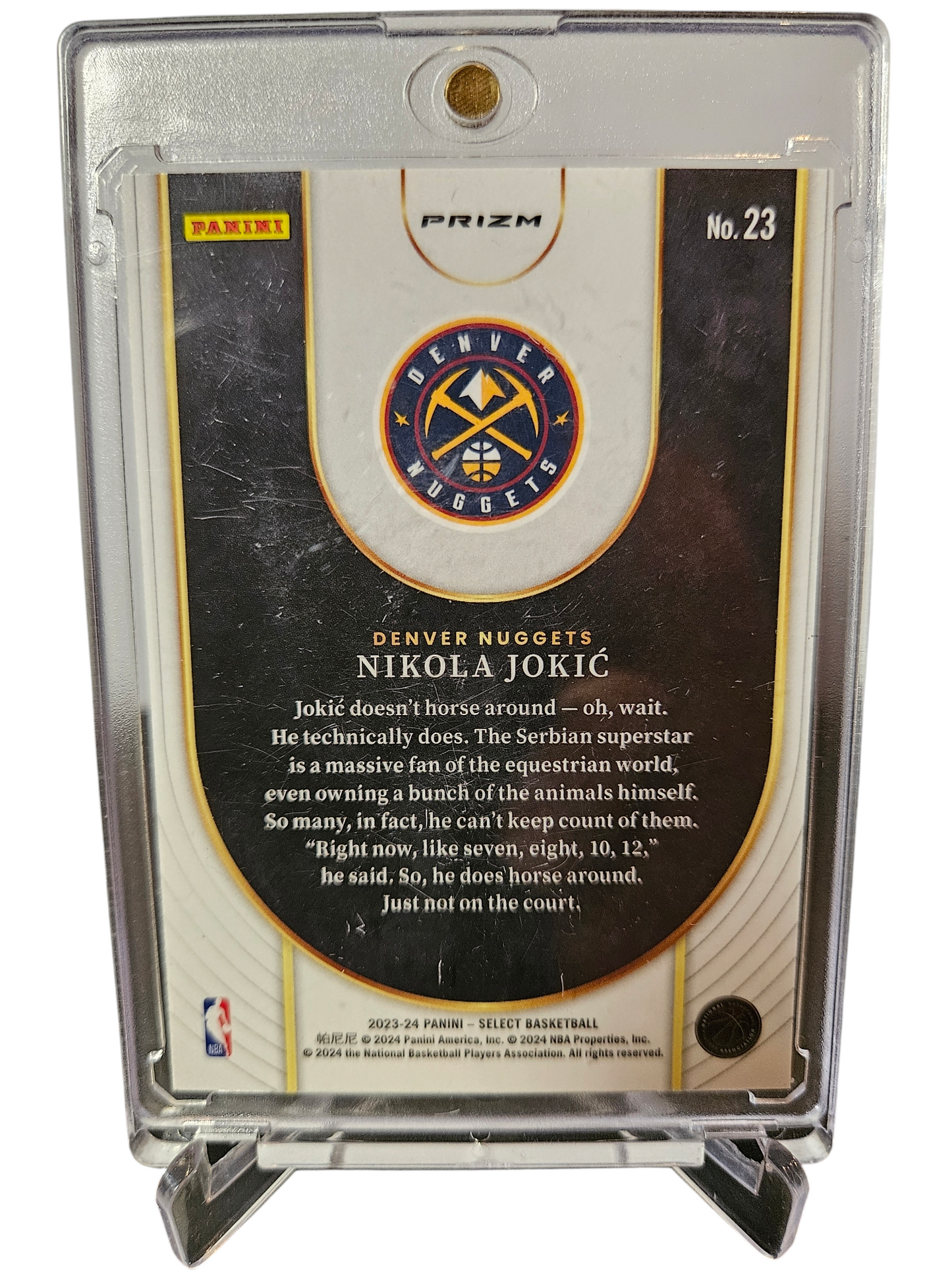 2023-24 Panini Select #23 Nikola Jokic Neon Icon Silver Prizm