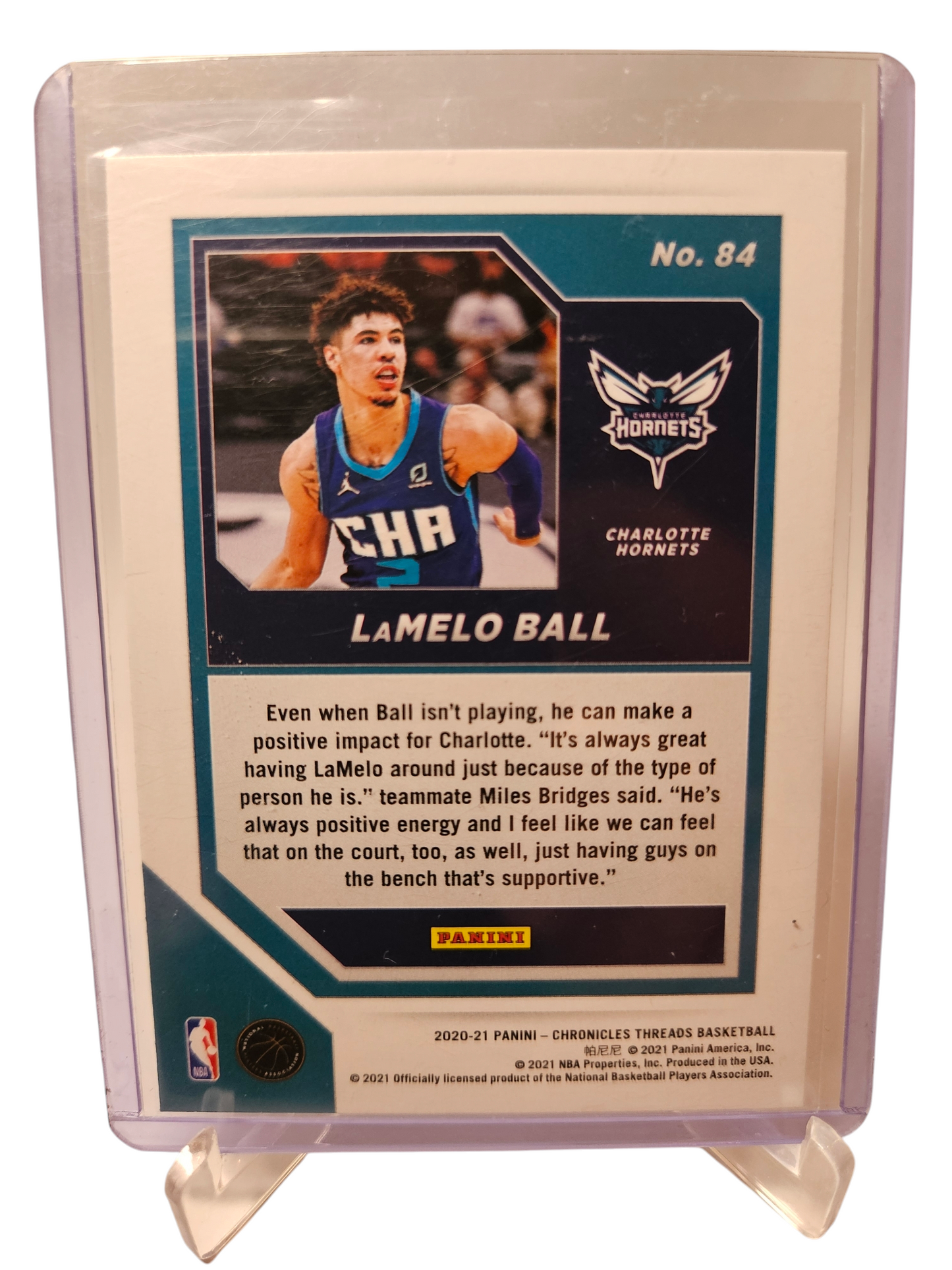 2020-21 Panini Chronicles Threads #84 LaMelo Ball Rookie Card