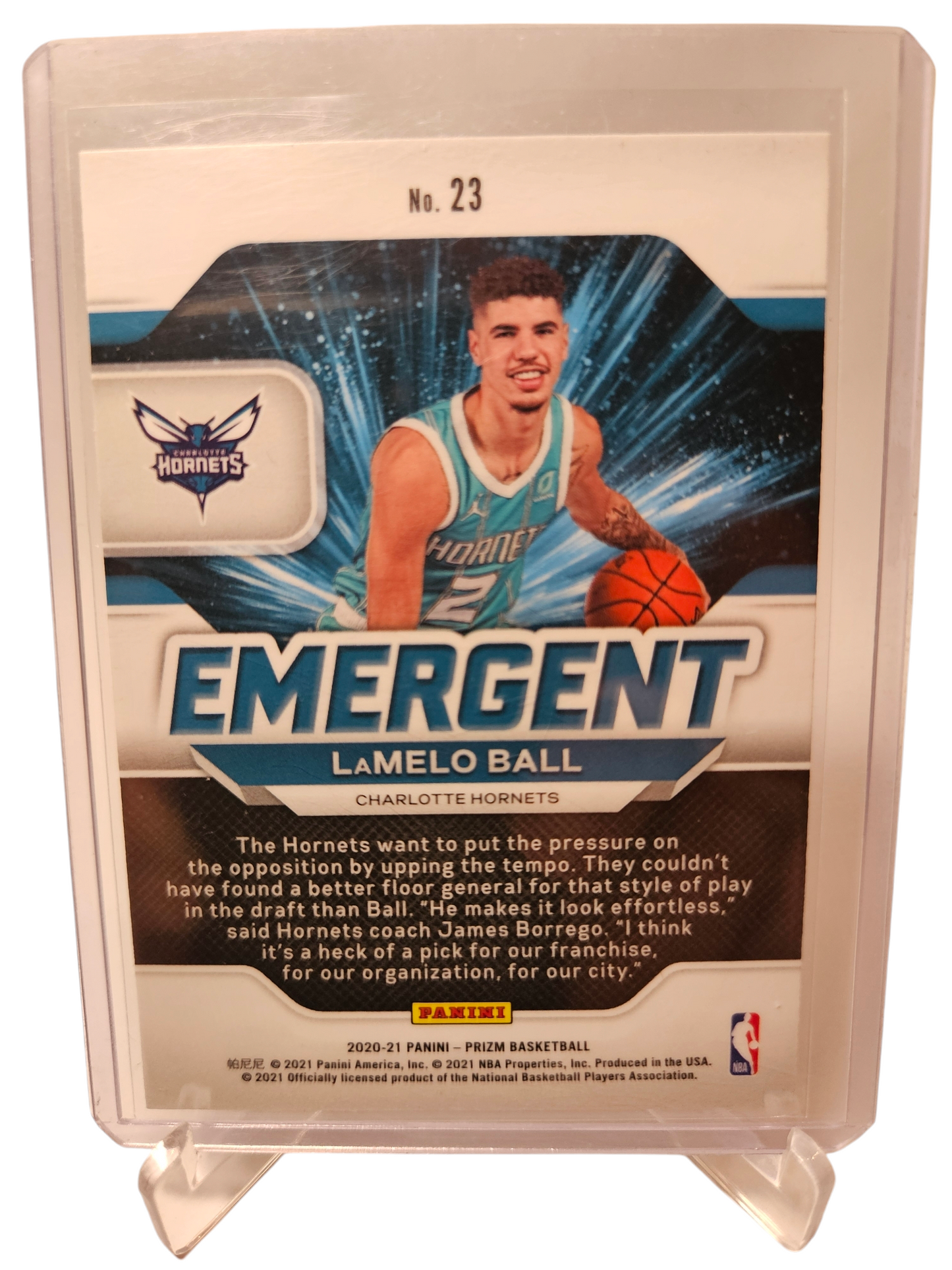 2020-21 Panini Prizm #23 LaMelo Ball Rookie Card Emergent