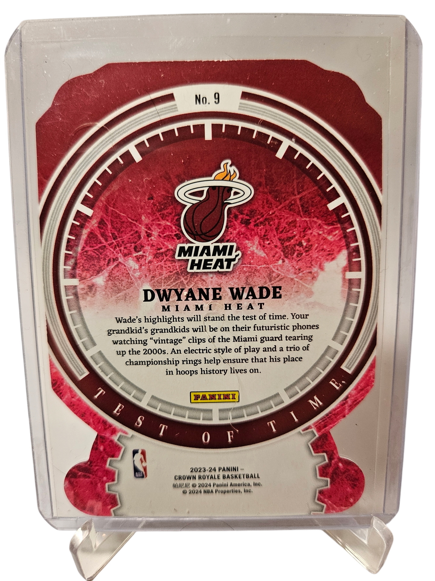 2023-24 Panini Crown Royale #9 Dwyane Wade Pink Test Of Time 36/75