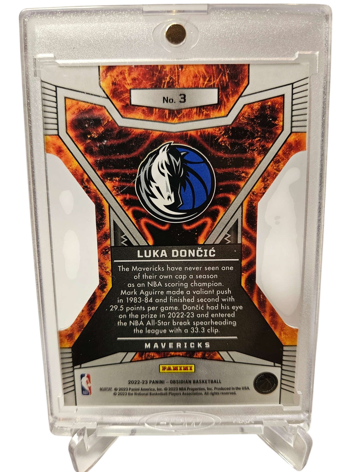 2022-23 Panini Obsidian #3 Luka Doncic Volcanix Die Cut Case Hit SSP