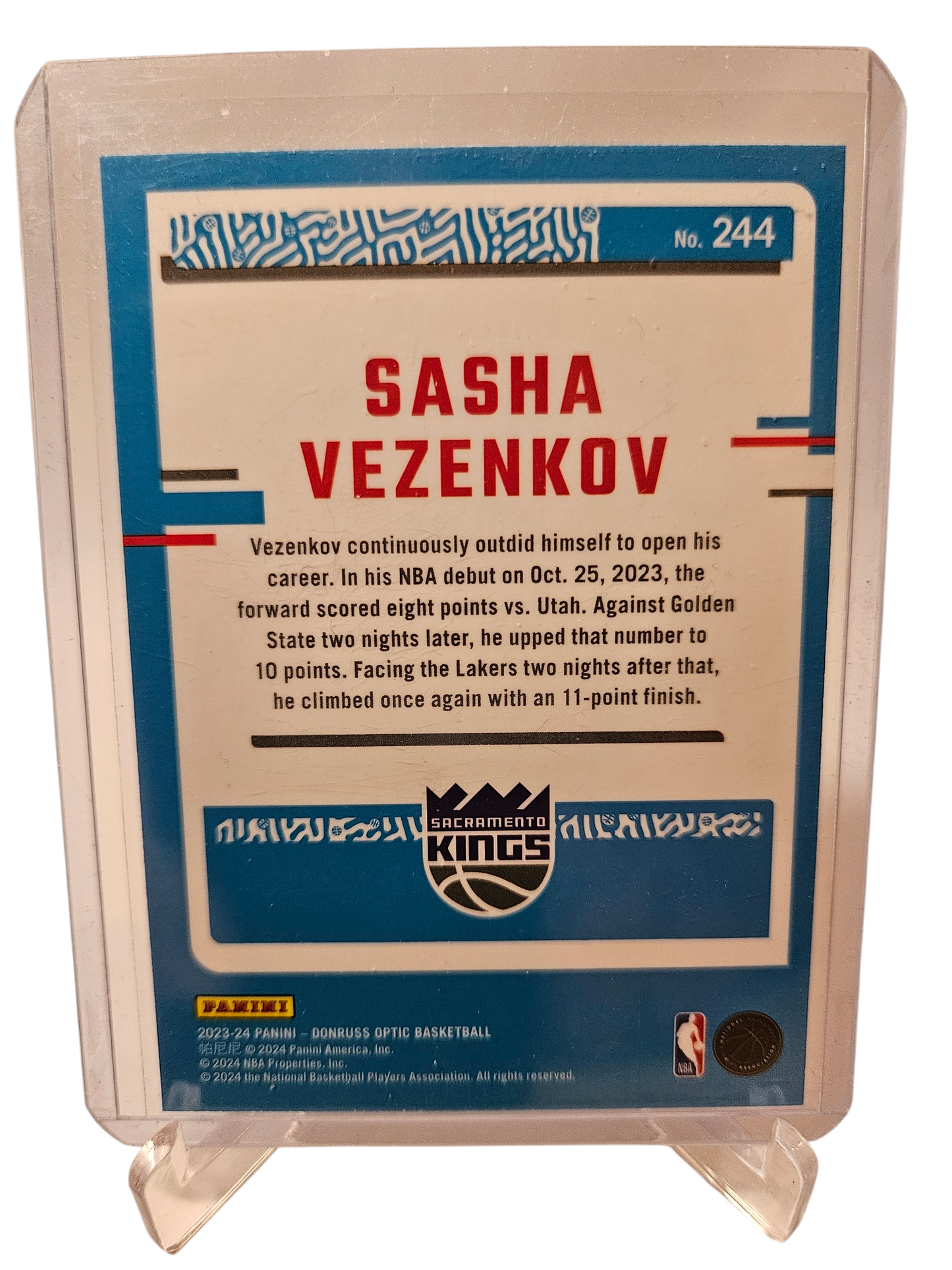 2023-24 Panini Donruss Optic #244 Sasha Vezenkov Rated Rookie