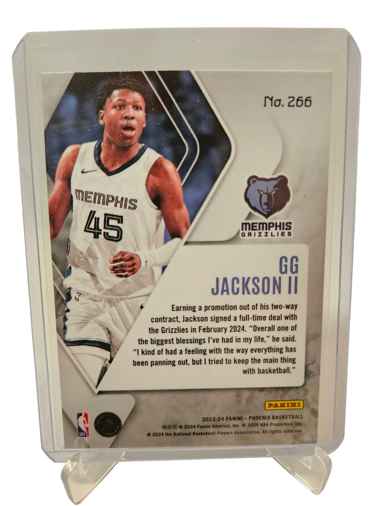 2023-24 Panini Phoenix #266 GG Jackson II Rookie Card