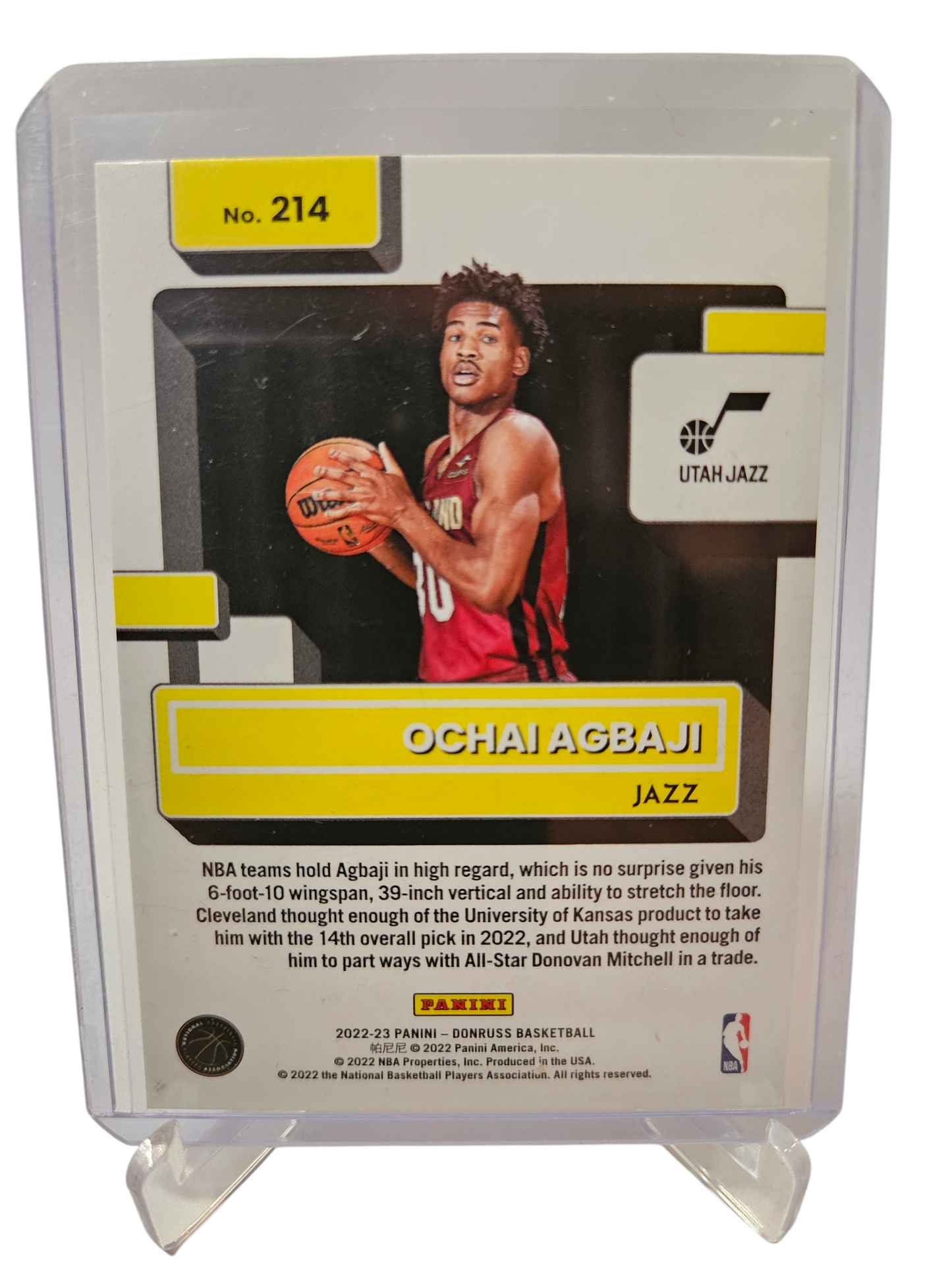 2022-23 Panini Donruss Choice #214 Ochai Agbaji Rookie Card Rated Rookie