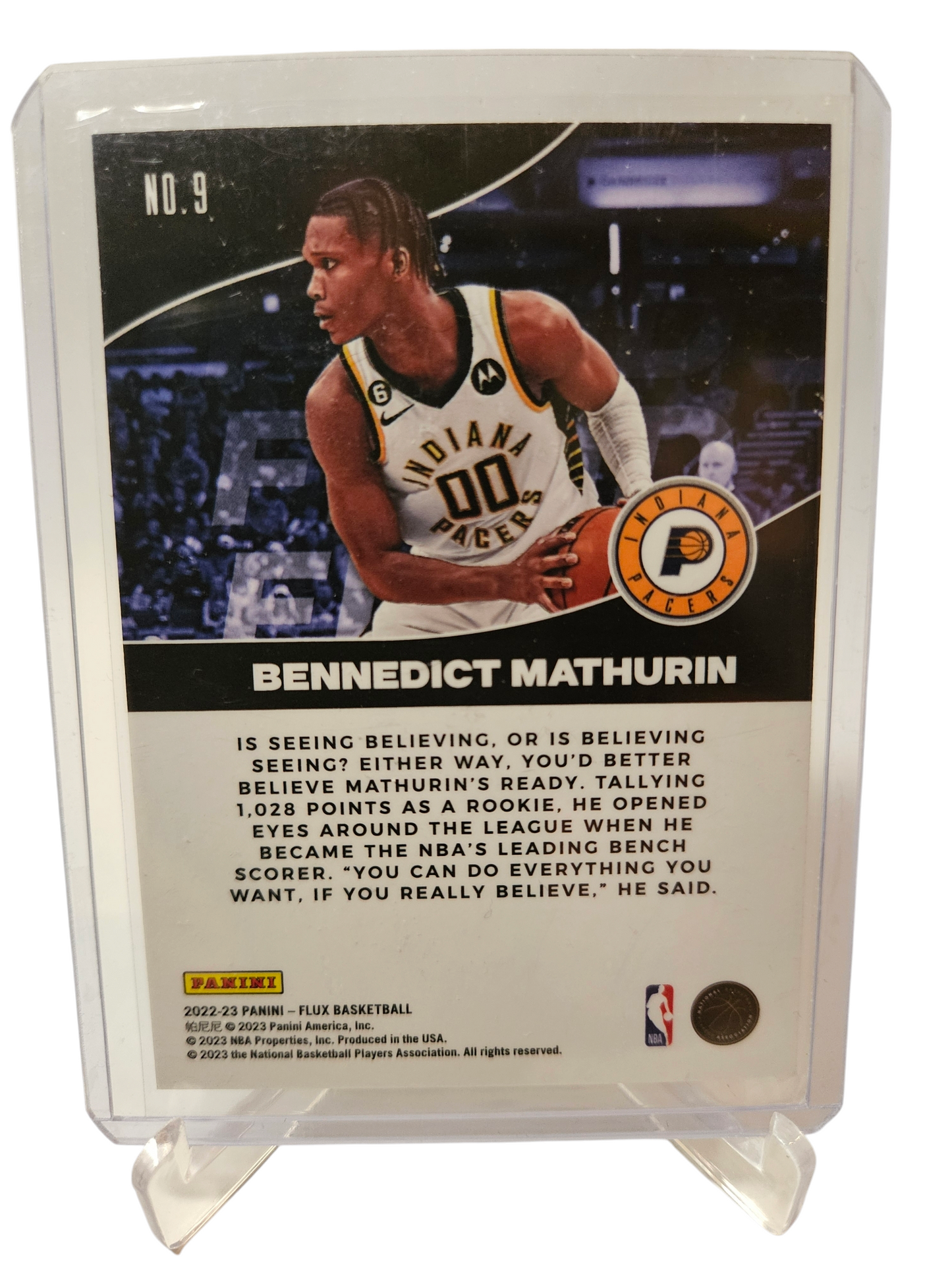 2022-23 Panini Flux #9 Benedict Mathurin Rookie Card Fluid