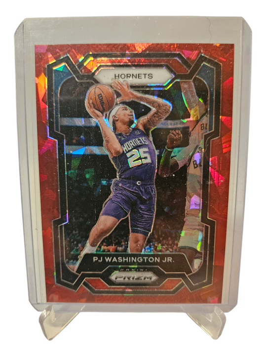 2023-24 Panini Prizm #117 PJ Washington Junior Red Cracked Ice Prizm