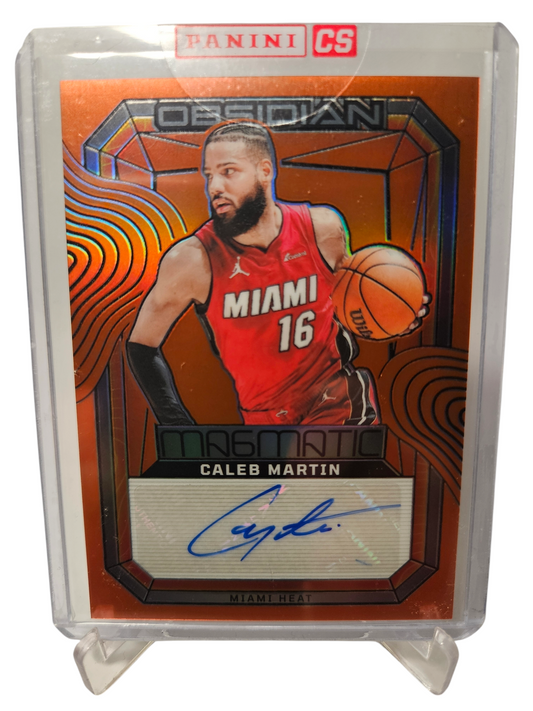 2023-24 Panini Obsidian #MS-MRT Caleb Martin Magmatec Autograph Orange 31/75