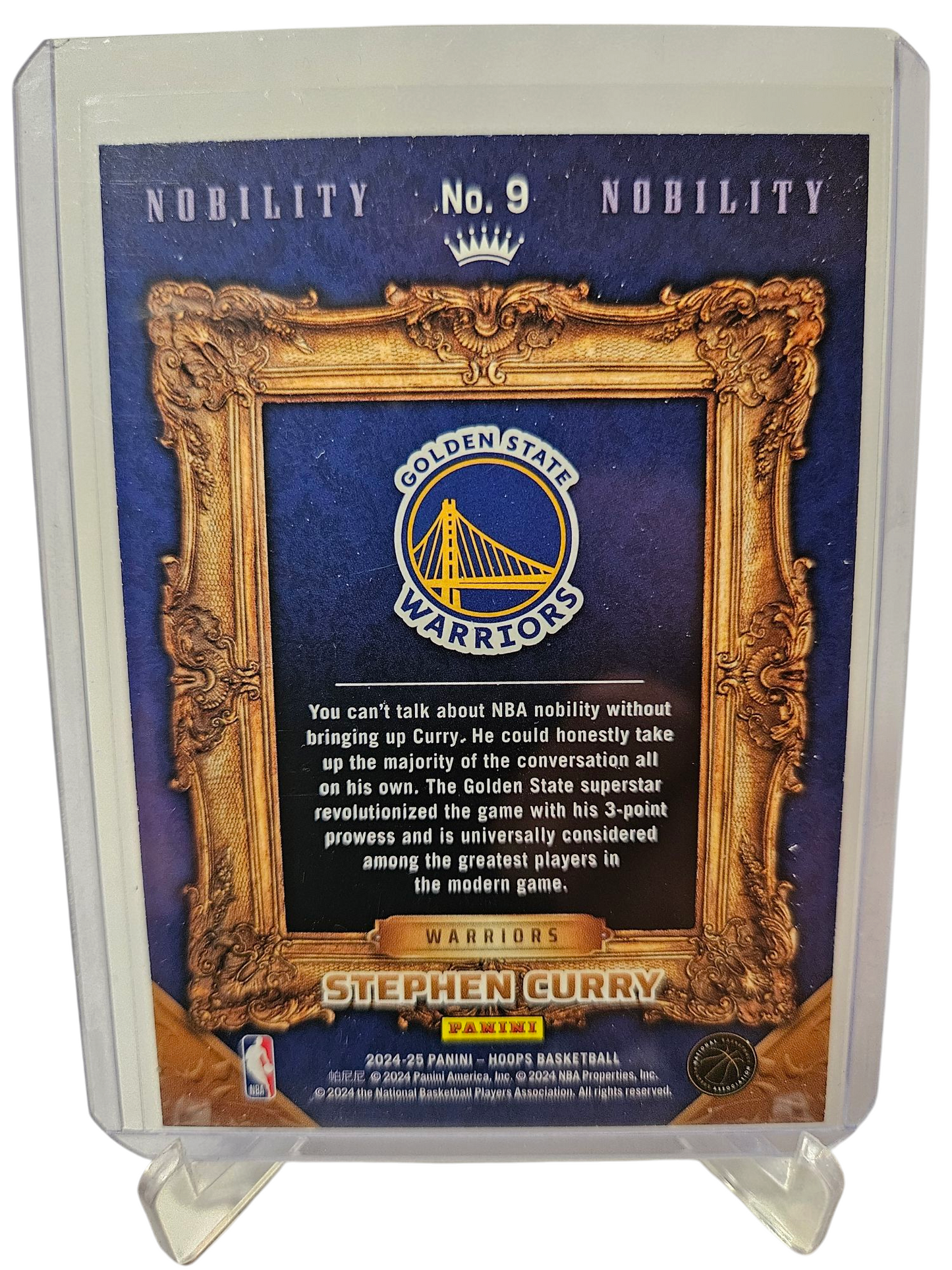 2024-25 Panini Hoops #9 Stephen Curry Nobility