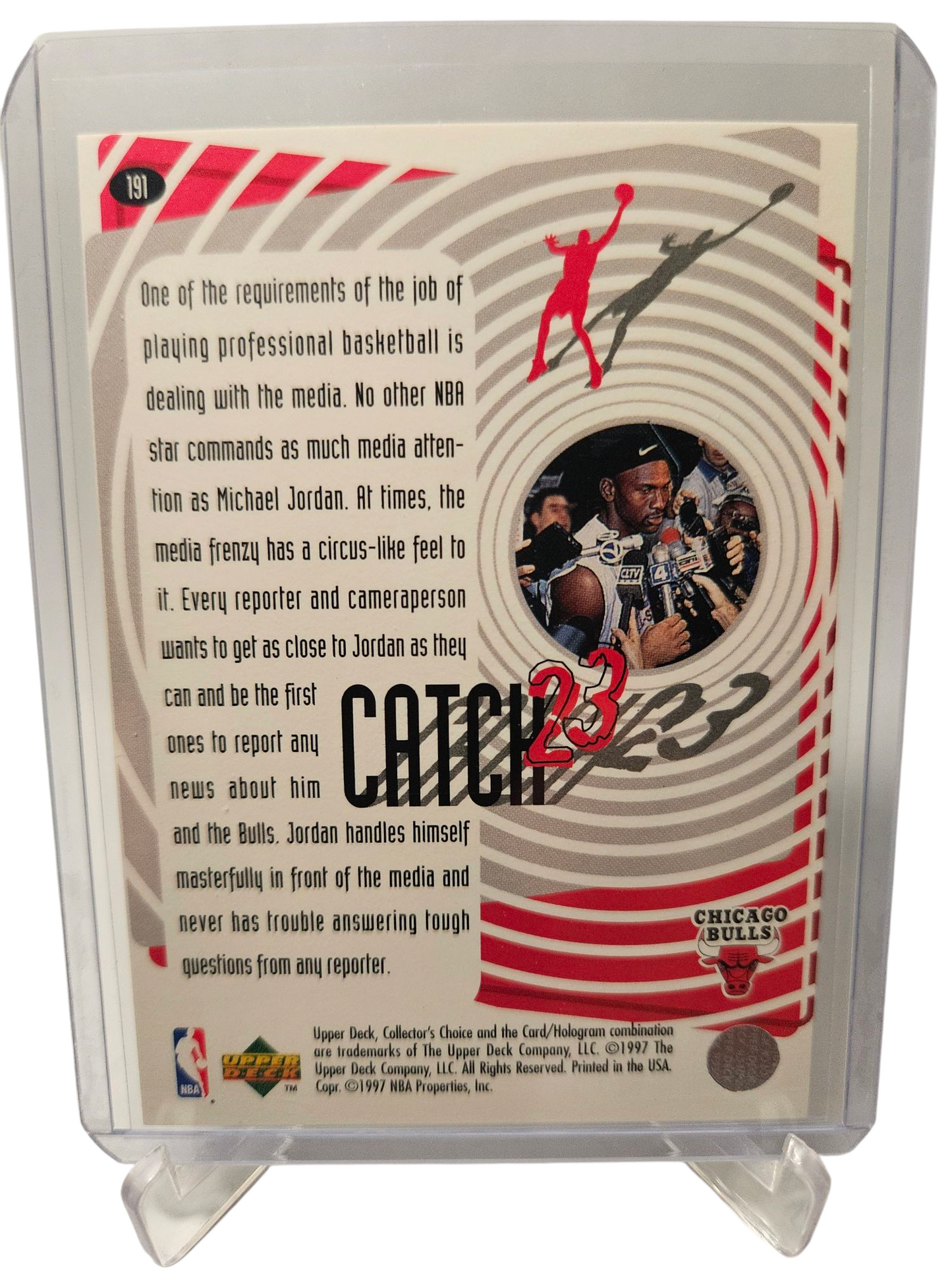 1997 Upper Deck #191 Michael Jordan Catch 23 Media Circus