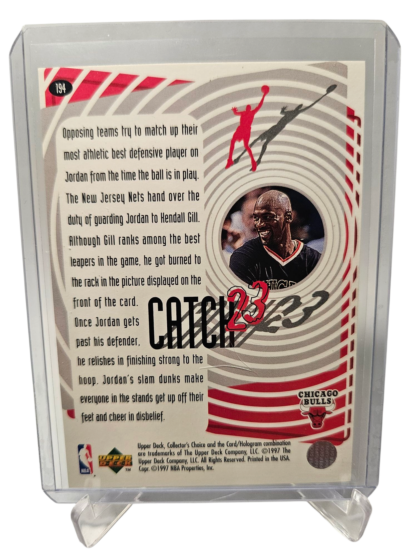 1997 Upper Deck #194 Michael Jordan Catch 23 Strong Finish